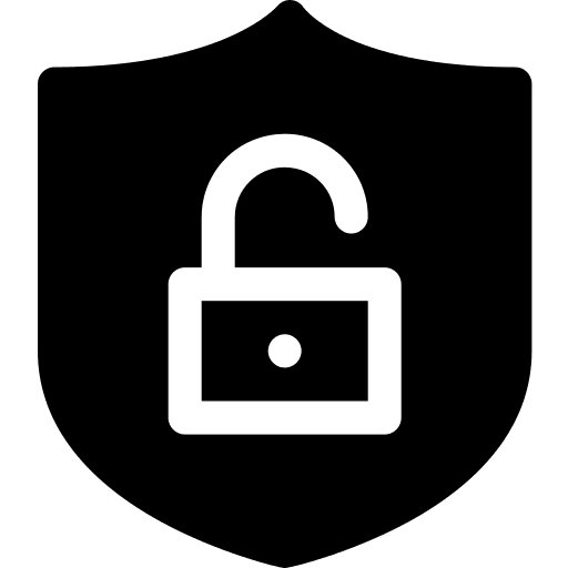 A shield with a padlock icon.